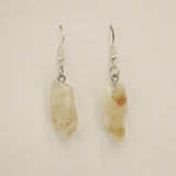 Raw citrine crystal earrings