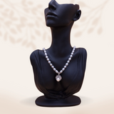 Gray pearl necklace and pendant