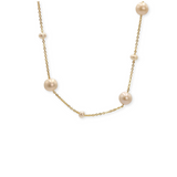 White pearl and mini-pearl necklace
